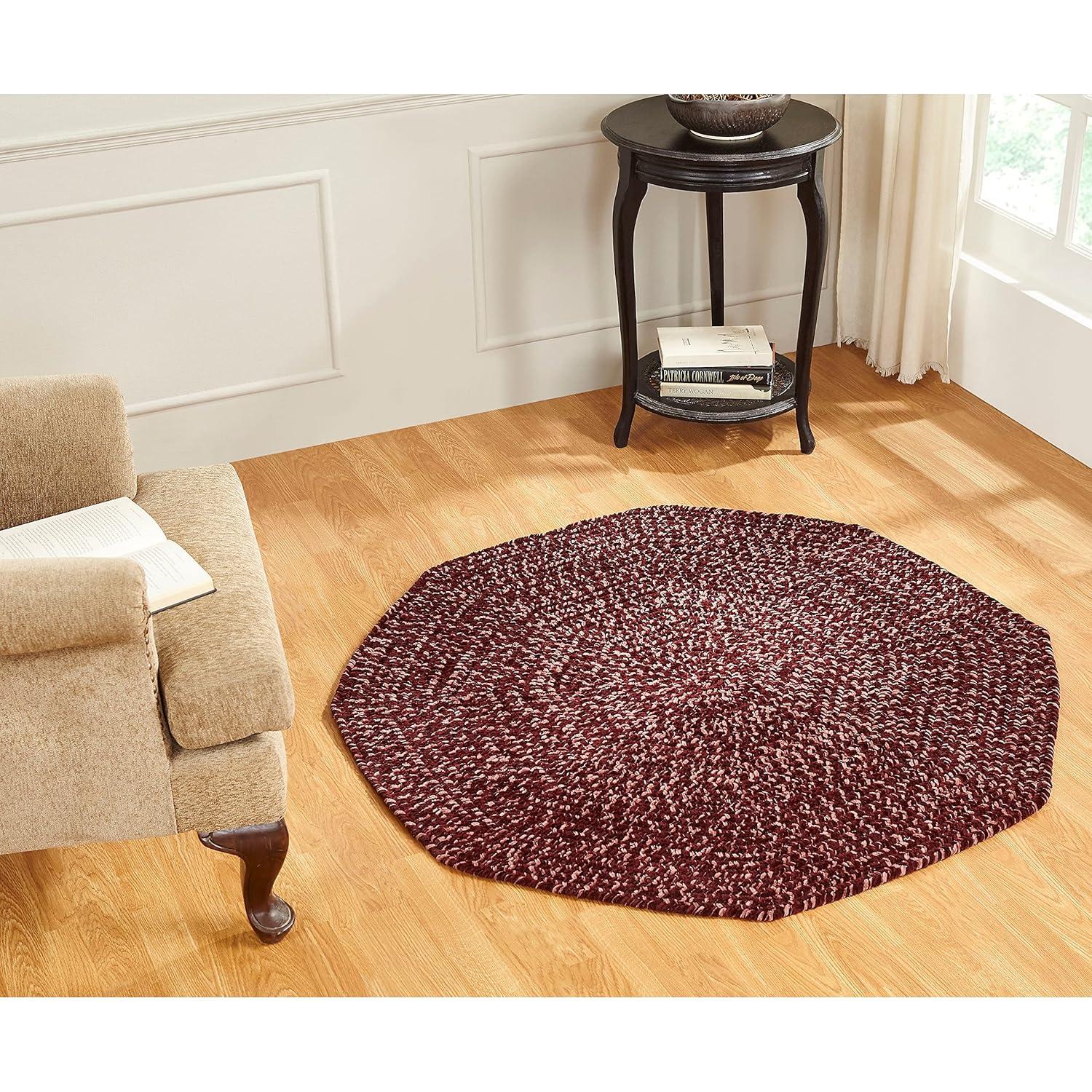 Better Trends Chenille Tweed Braid Reversible Indoor Area Utility Rug 100% Polyester, 30" x 50" Oval, Diluth & Emerald