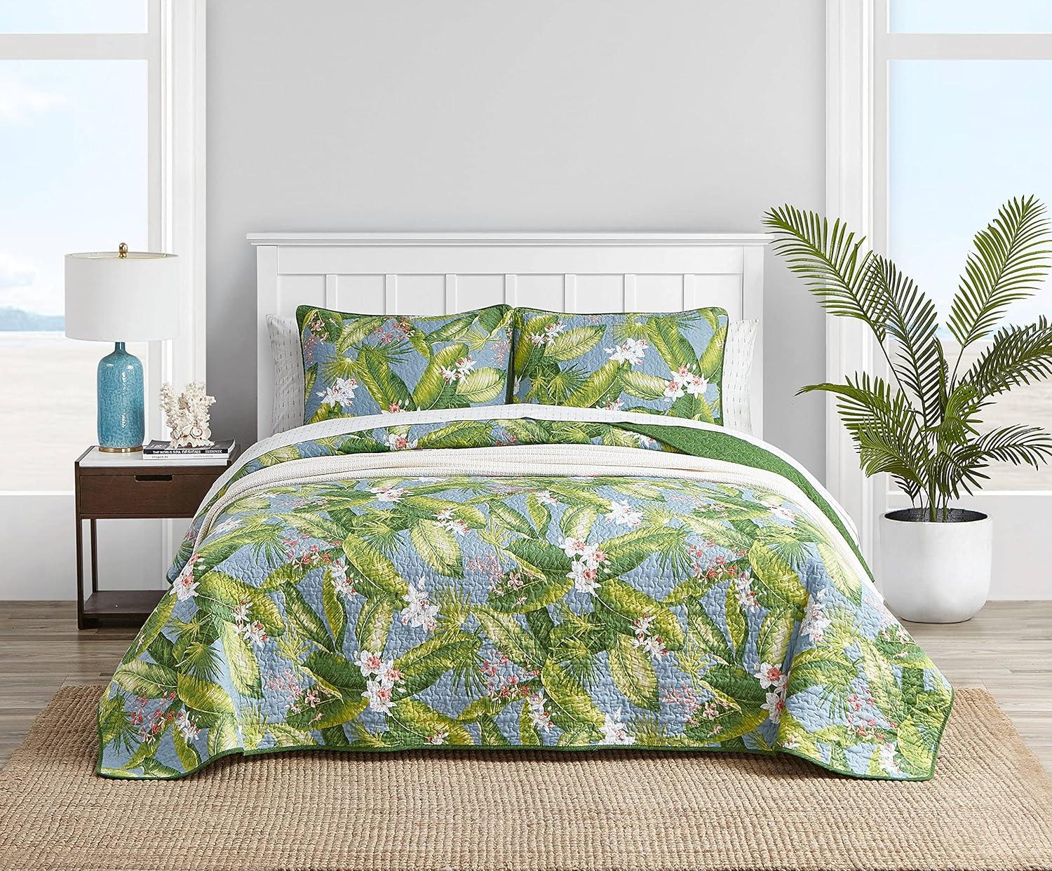 Blue Sky Cotton Twin Reversible Quilt Set