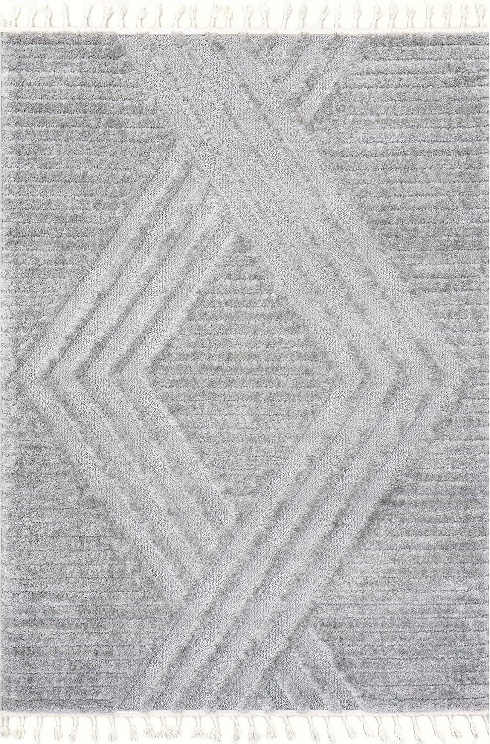 Nuloom Risette Geometric Shag Tassel Indoor Area Rug