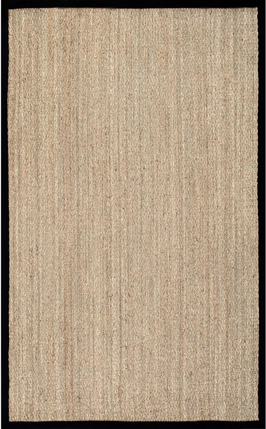 Elijah Black Seagrass 8' x 10' Easy-Care Area Rug