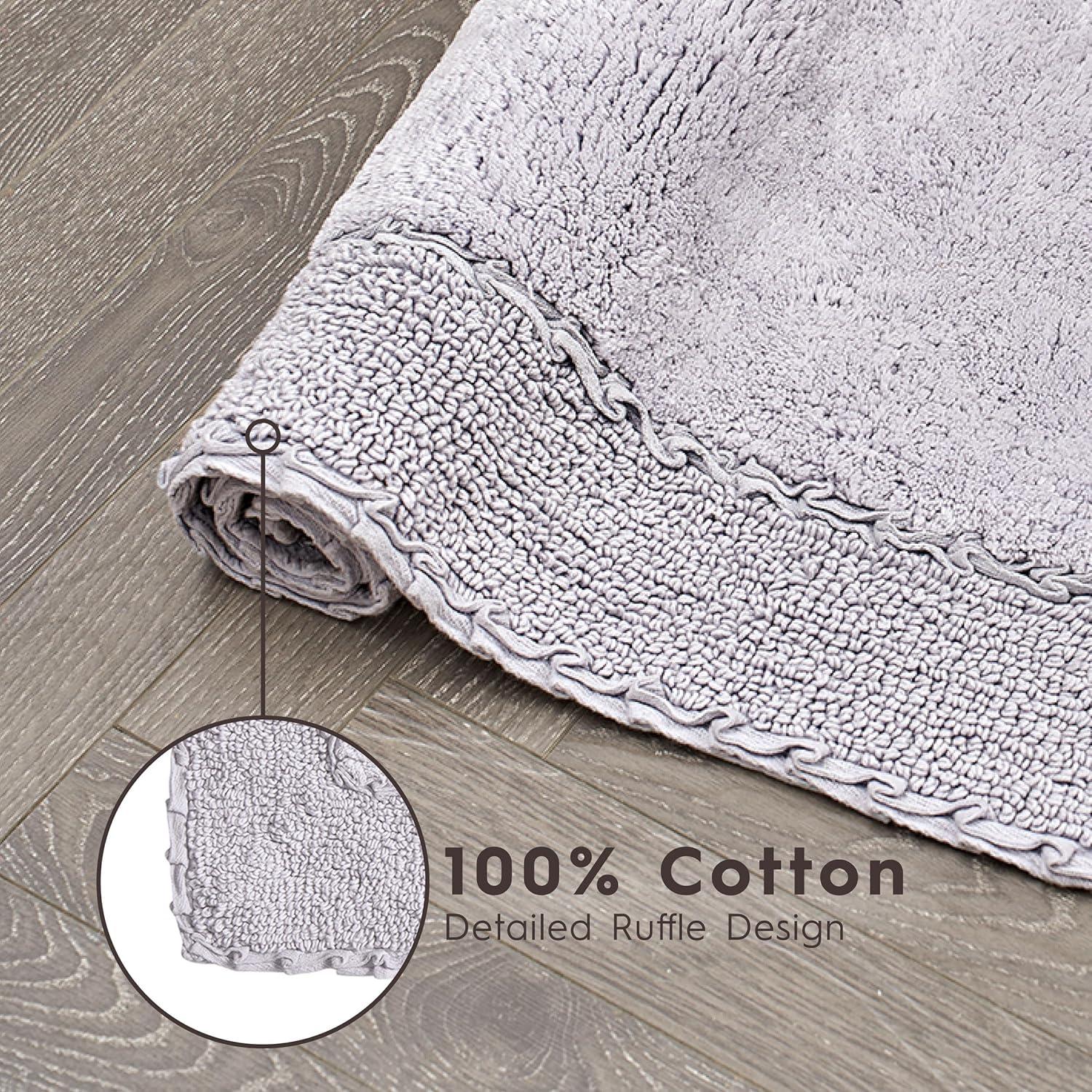 Laura Ashley Laura Ashley Ruffle 100% Cotton Bath Rugs