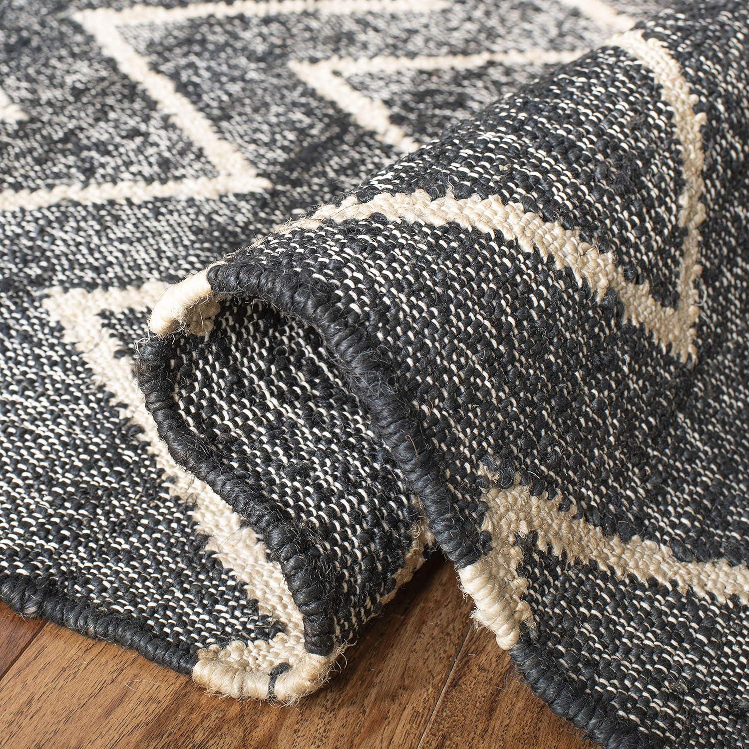 Handmade Gray Wool-Cotton Blend Kilim Rug 10' x 14'