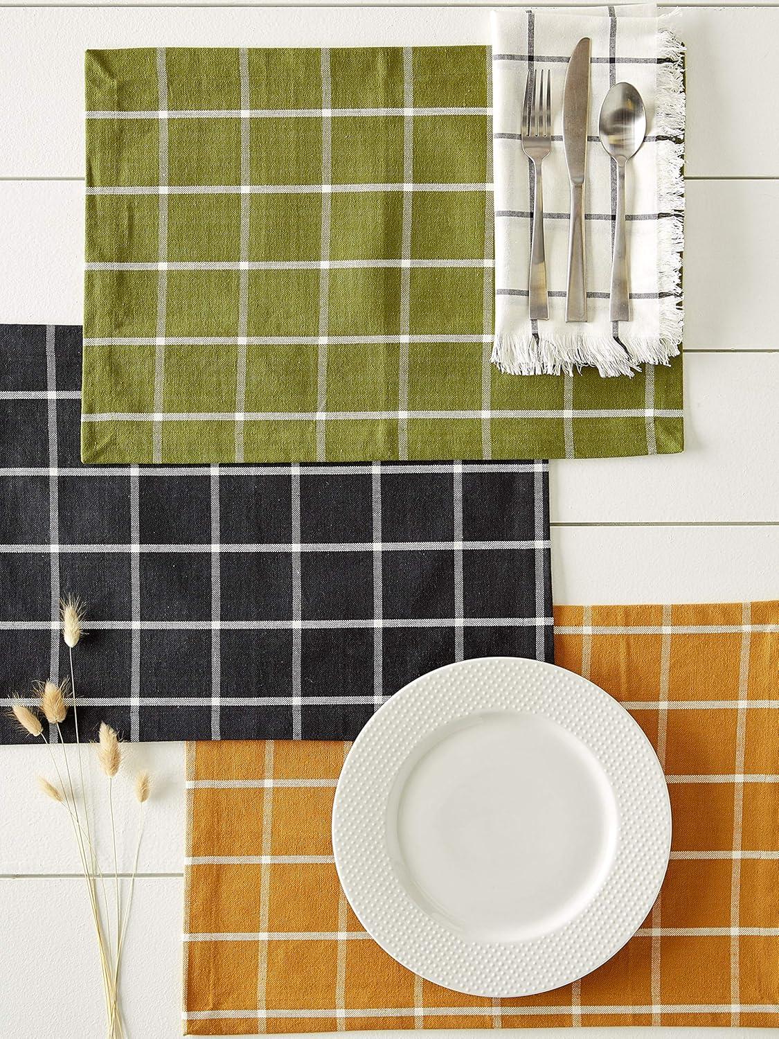 Black Check Placemat (Set of 6)