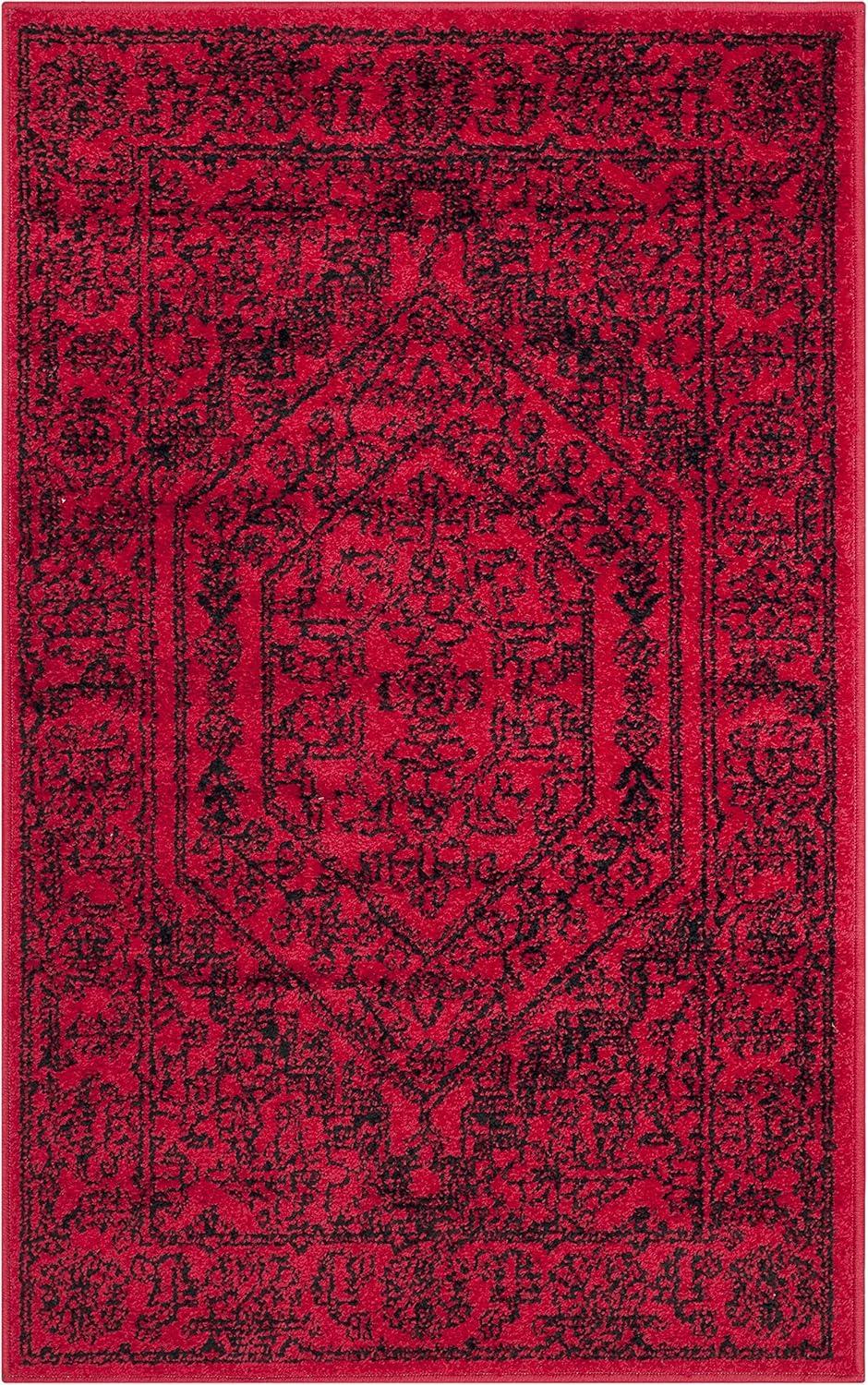 Adirondack ADR108 Power Loomed Accent Rug - Red/Black - 2'6"x4' - Safavieh.