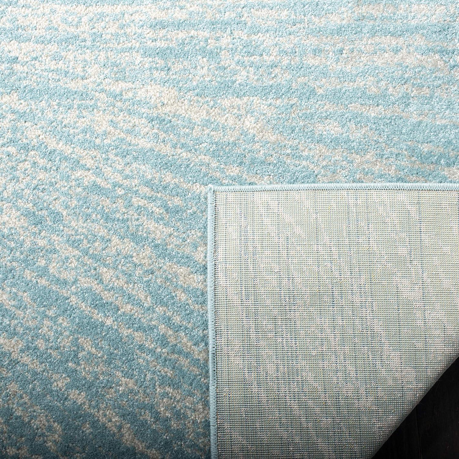 Evoke EVK228 Power Loomed Indoor Accent Rug - Aqua/Ivory - 2'2"x4' - Safavieh