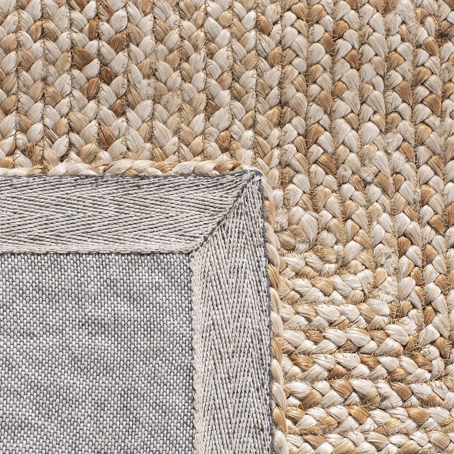 Handwoven Geometric Jute 3' x 5' Area Rug, Natural