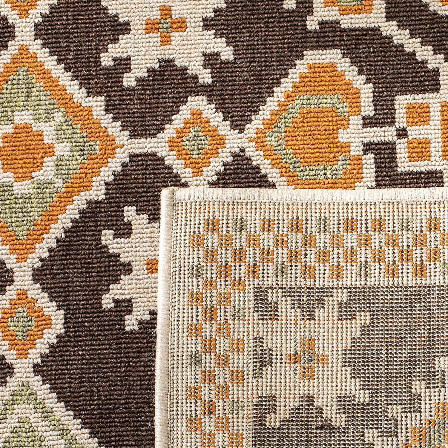 Veranda VER098 Power Loomed Indoor/Outdoor Accent Rug - Chocolate/Terracotta - 2'7"x5' - Safavieh