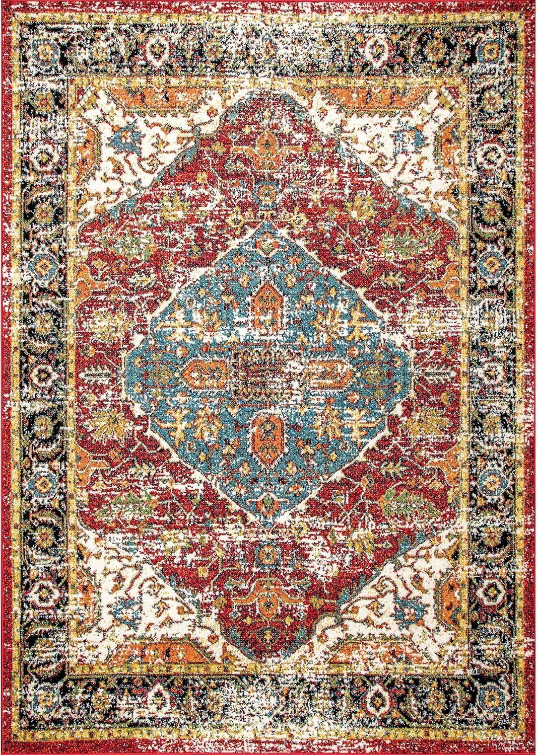 nuLOOM Muriel Medallion Indoor/Outdoor Accent Rug, 2' x 3', Multi