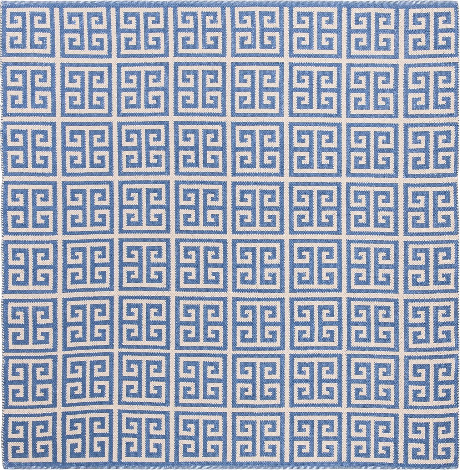 Montauk MTK724 Hand Woven Area Rug - Blue/Ivory - 6'x6' - Safavieh.