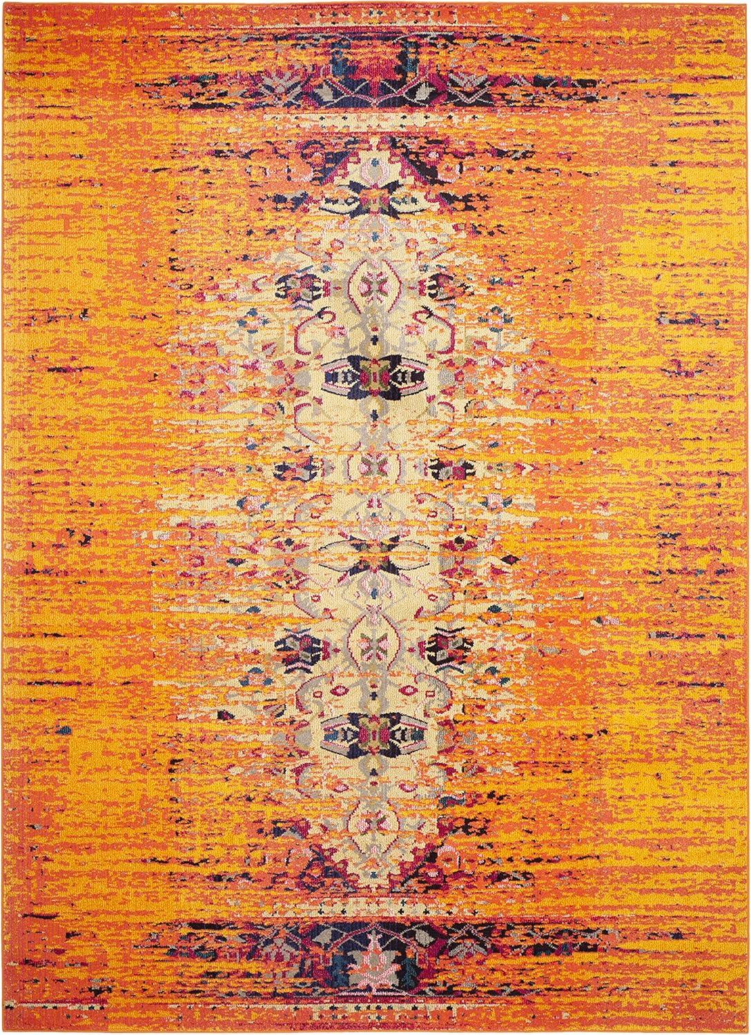 SAFAVIEH Monaco Elsdon Abstract Area Rug, Orange/Multi, 11' x 15'