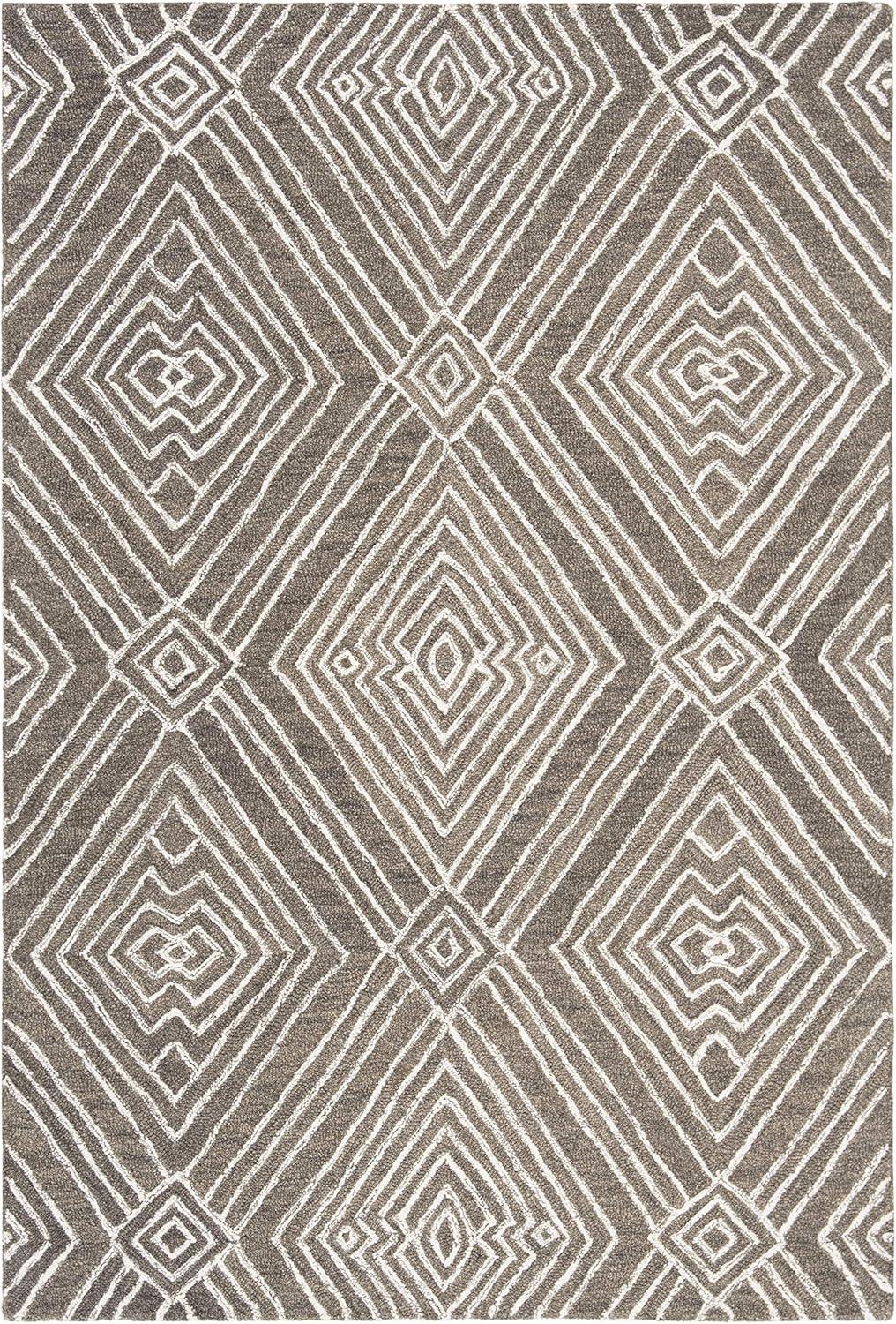 Micro-Loop MLP608 Hand Tufted Area Rug - Dark Grey/Ivory - 4'x6' - Safavieh.