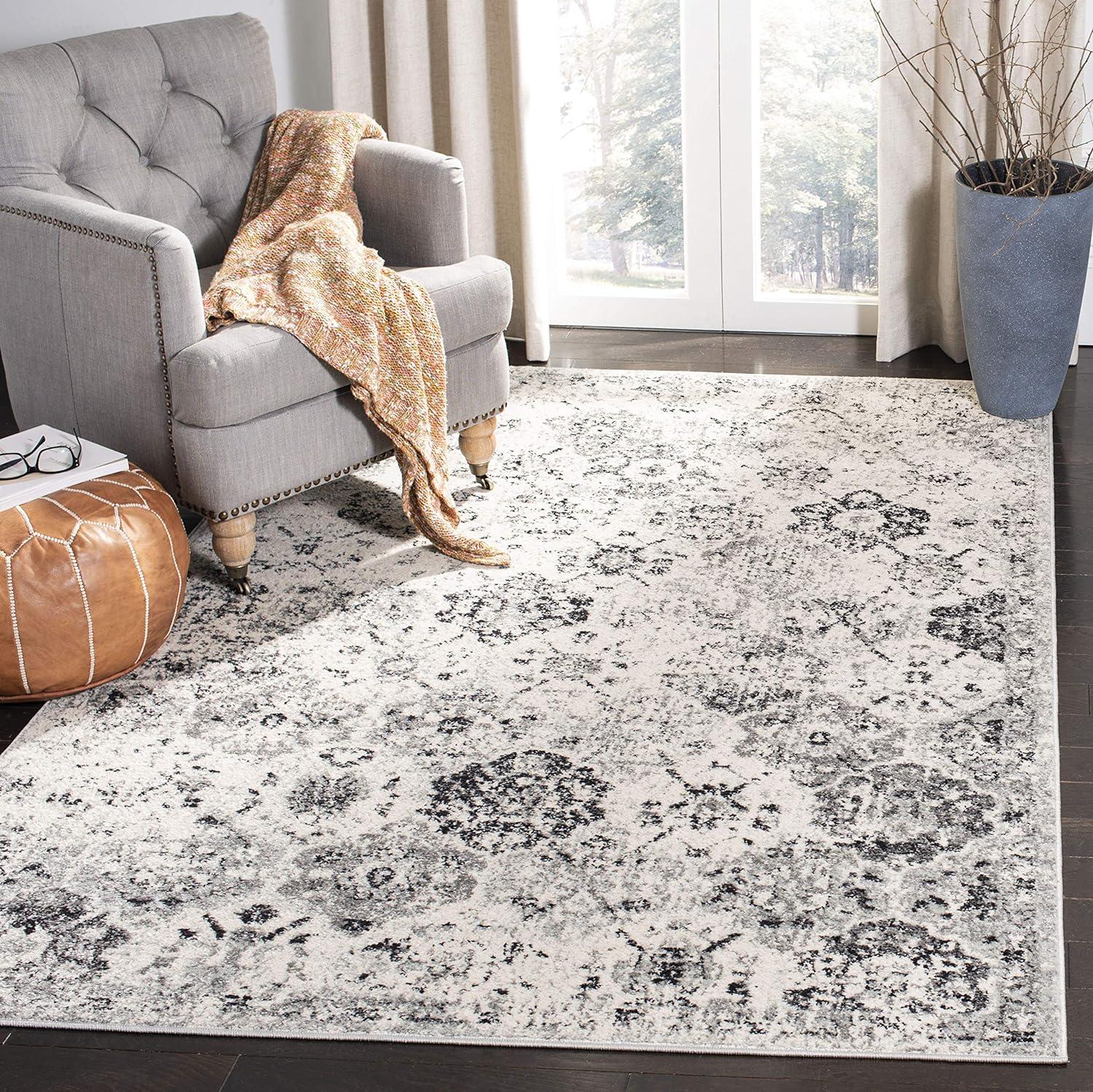 Madison MAD611 Power Loomed Indoor Area Rug - Silver/Grey - 6'7"x9'2" - Safavieh