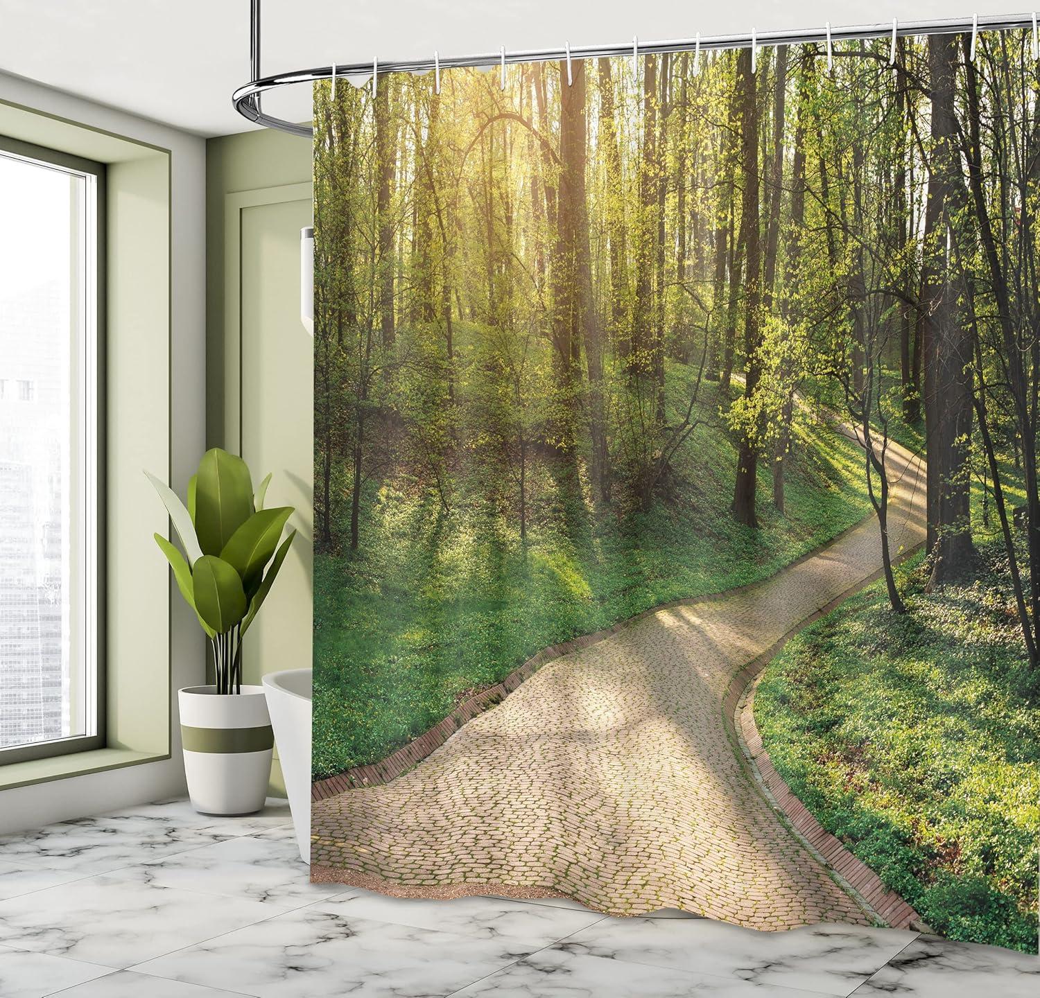 Ambesonne Shower Curtain with Hooks Included