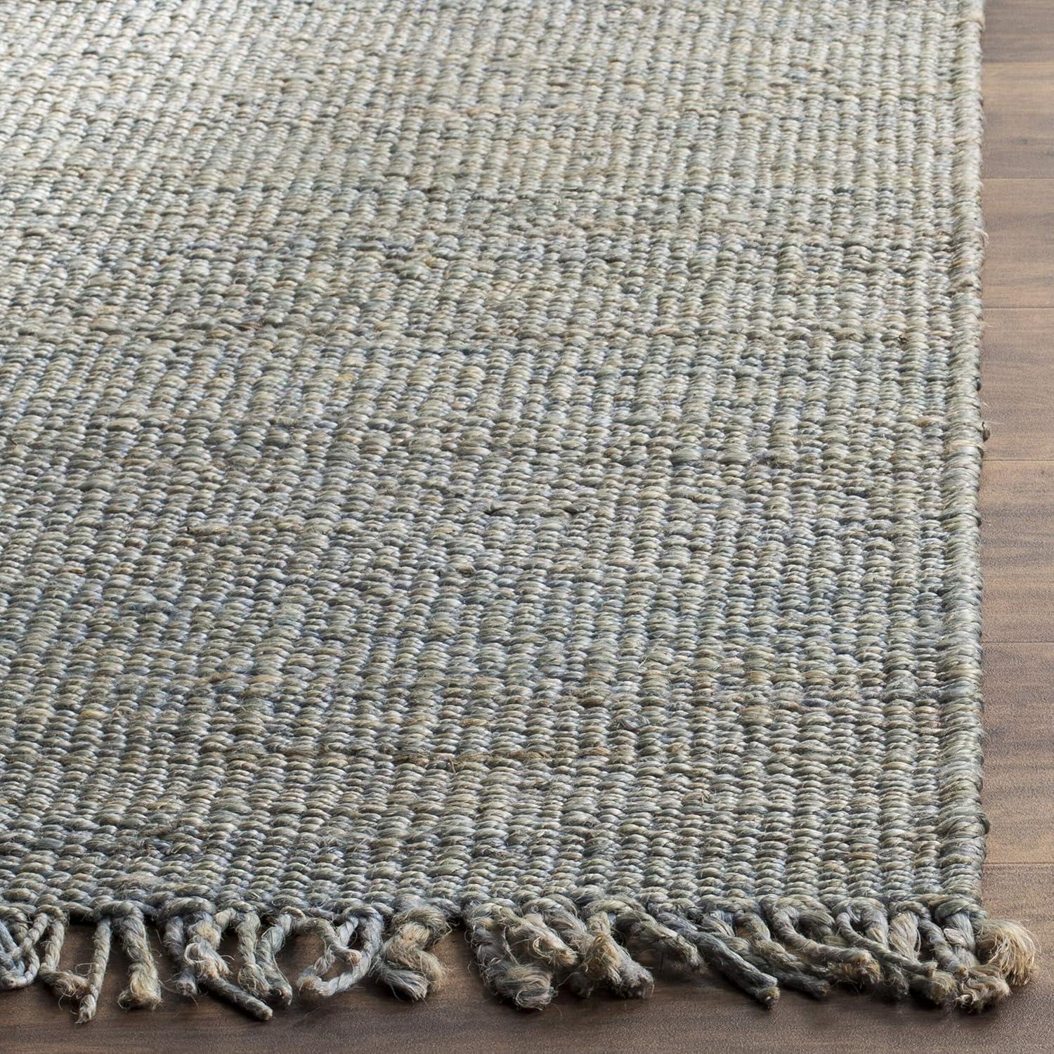 SAFAVIEH Natural Fiber Clara Braided Jute Area Rug, Blue, 3' x 5'