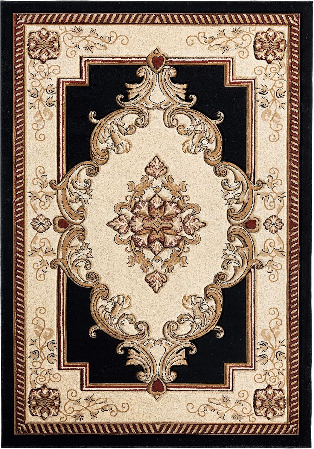 Designer Home Swan Area Rug 2050 10534 Fallon Burgundy Medallion Curls 1' 10" x 2' 8" Rectangle