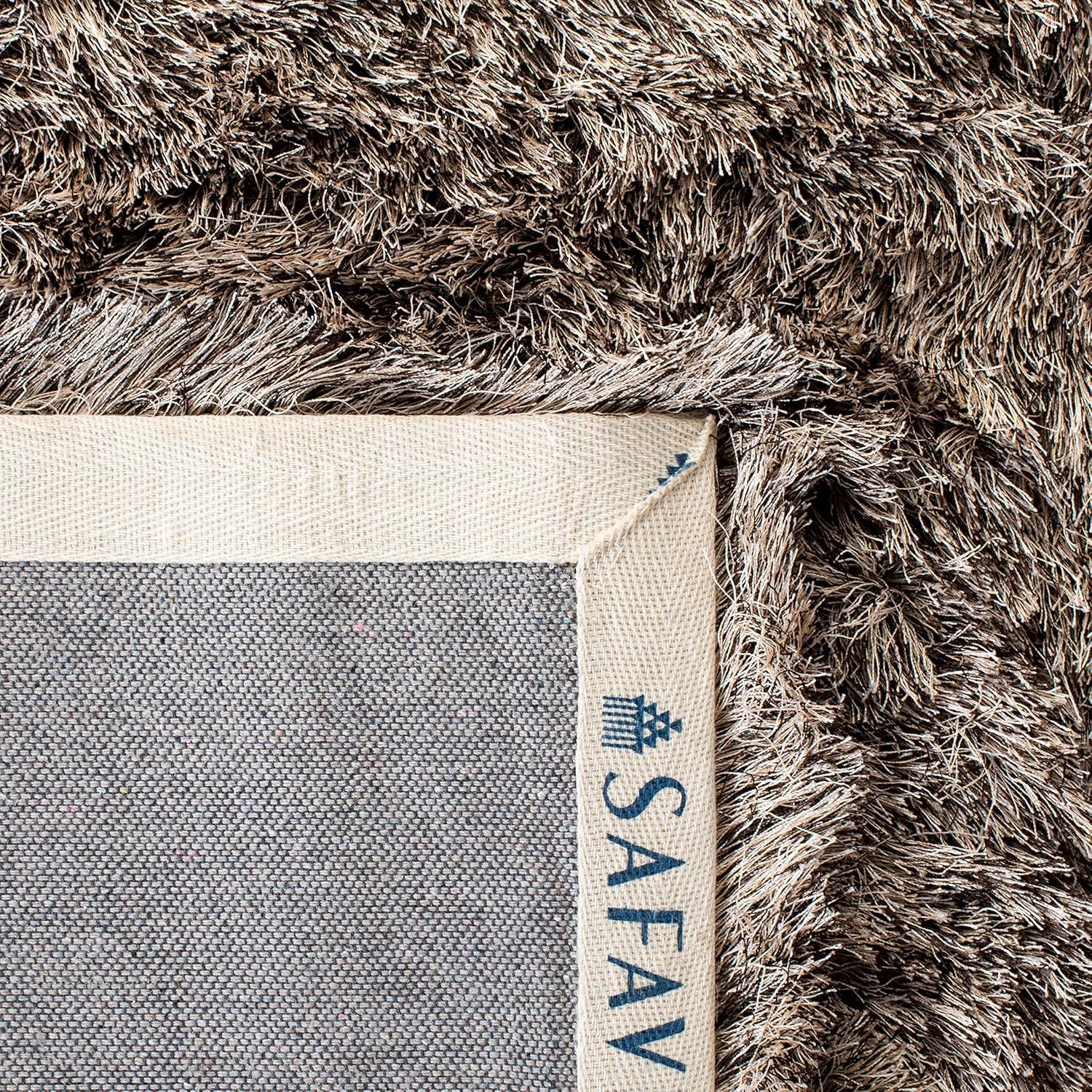 Paris Shag SG511 Hand Tufted Indoor Area Rug - Sable - 5'x7' - Safavieh