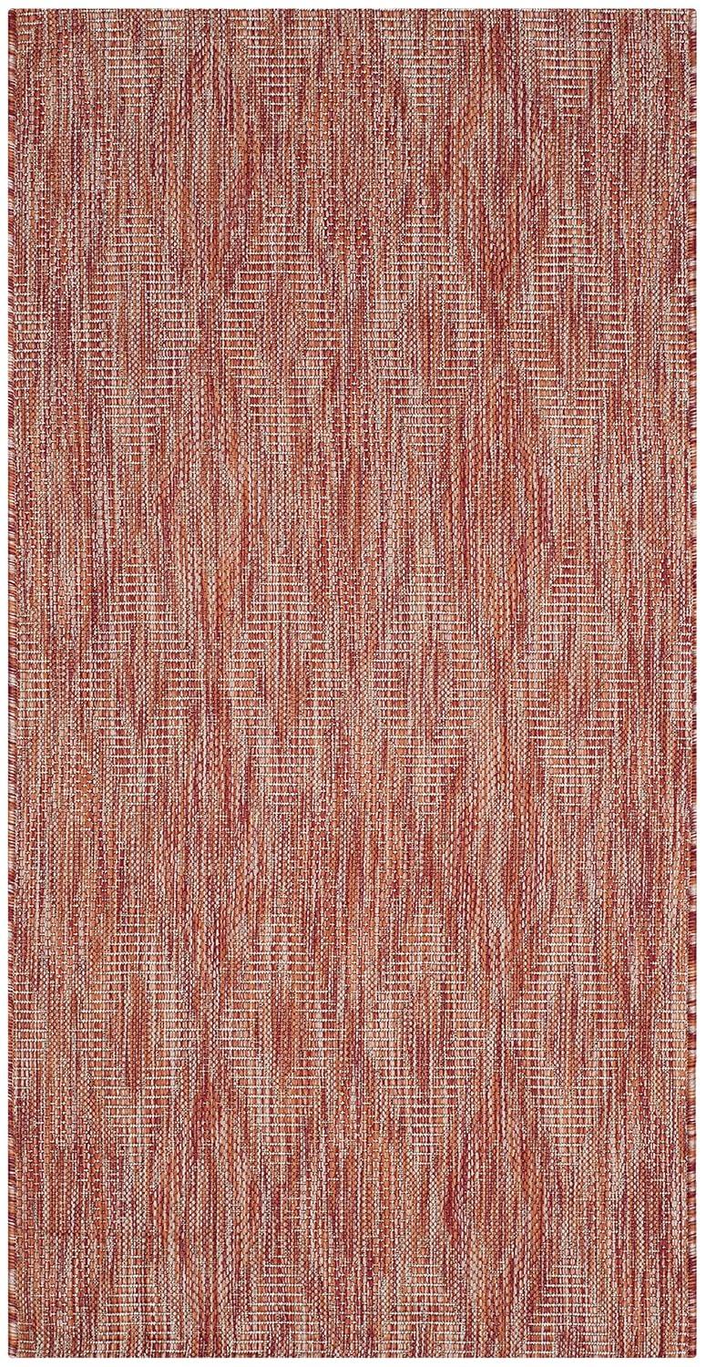 SAFAVIEH Courtyard Teodor Geometric Indoor/Outdoor Area Rug, Red/Red, 2'7" x 5'