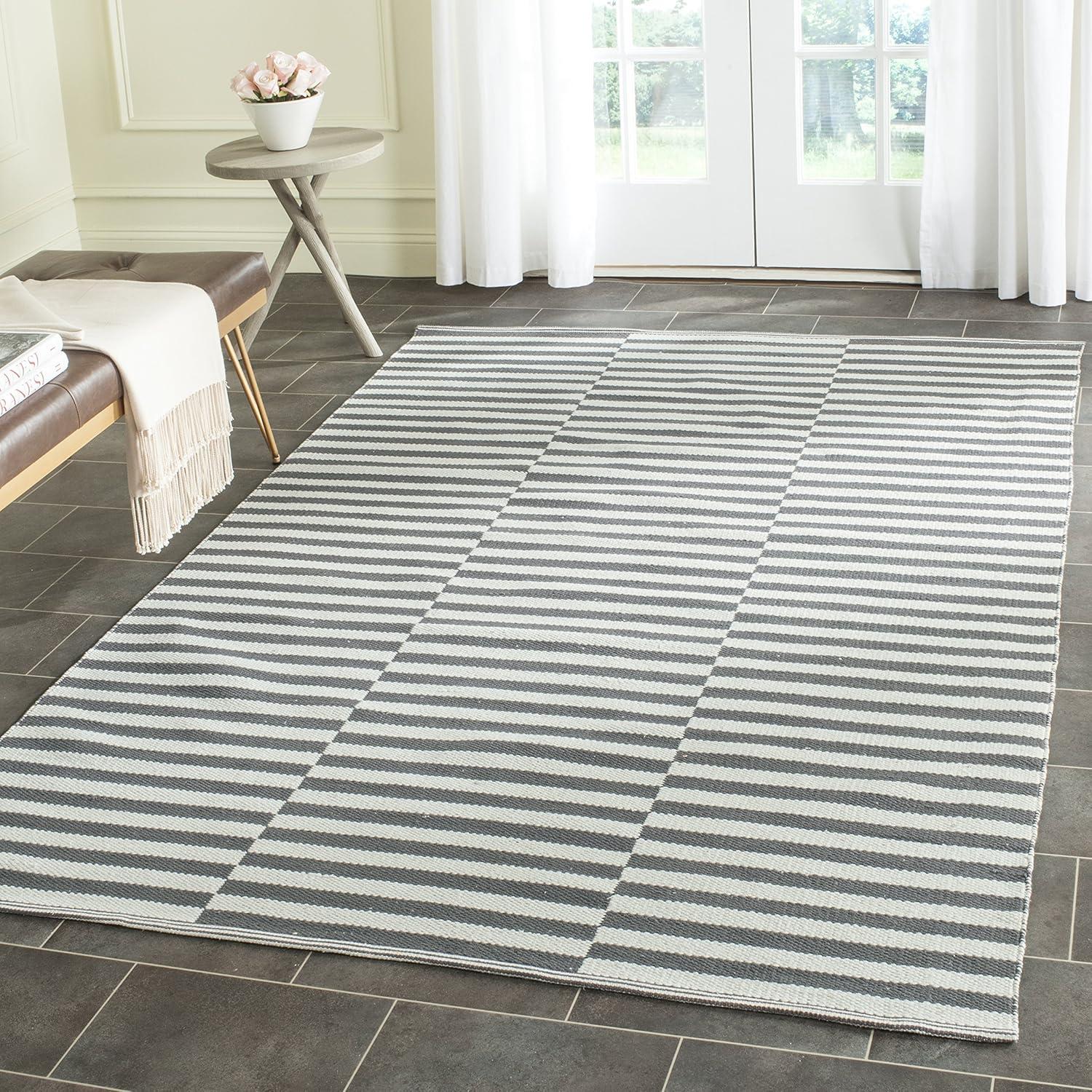 Montauk MTK715 Hand Woven Indoor Area Rug - Ivory/Grey - 7'x9' - Safavieh
