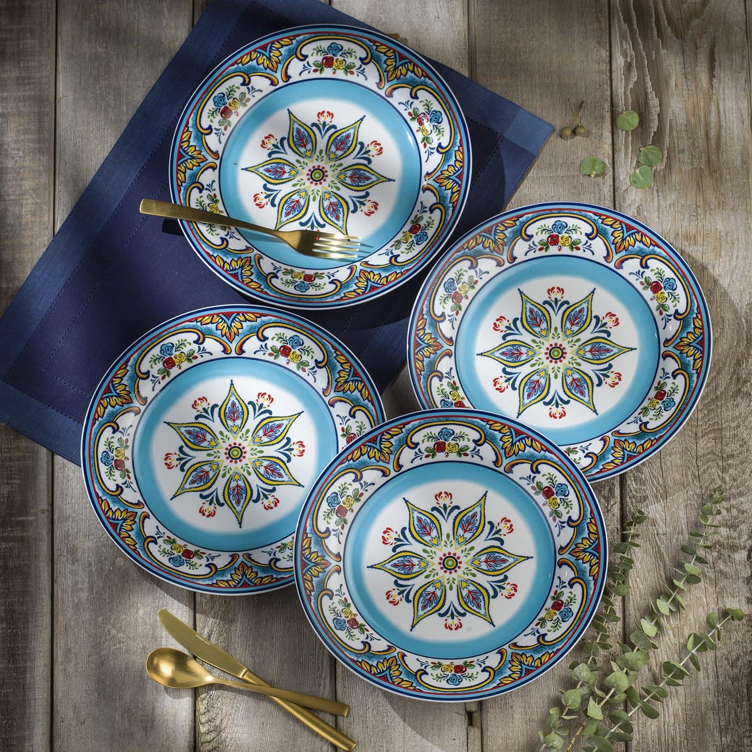 Zanzibar Multicolor Ceramic Floral 16-Piece Dinnerware Set