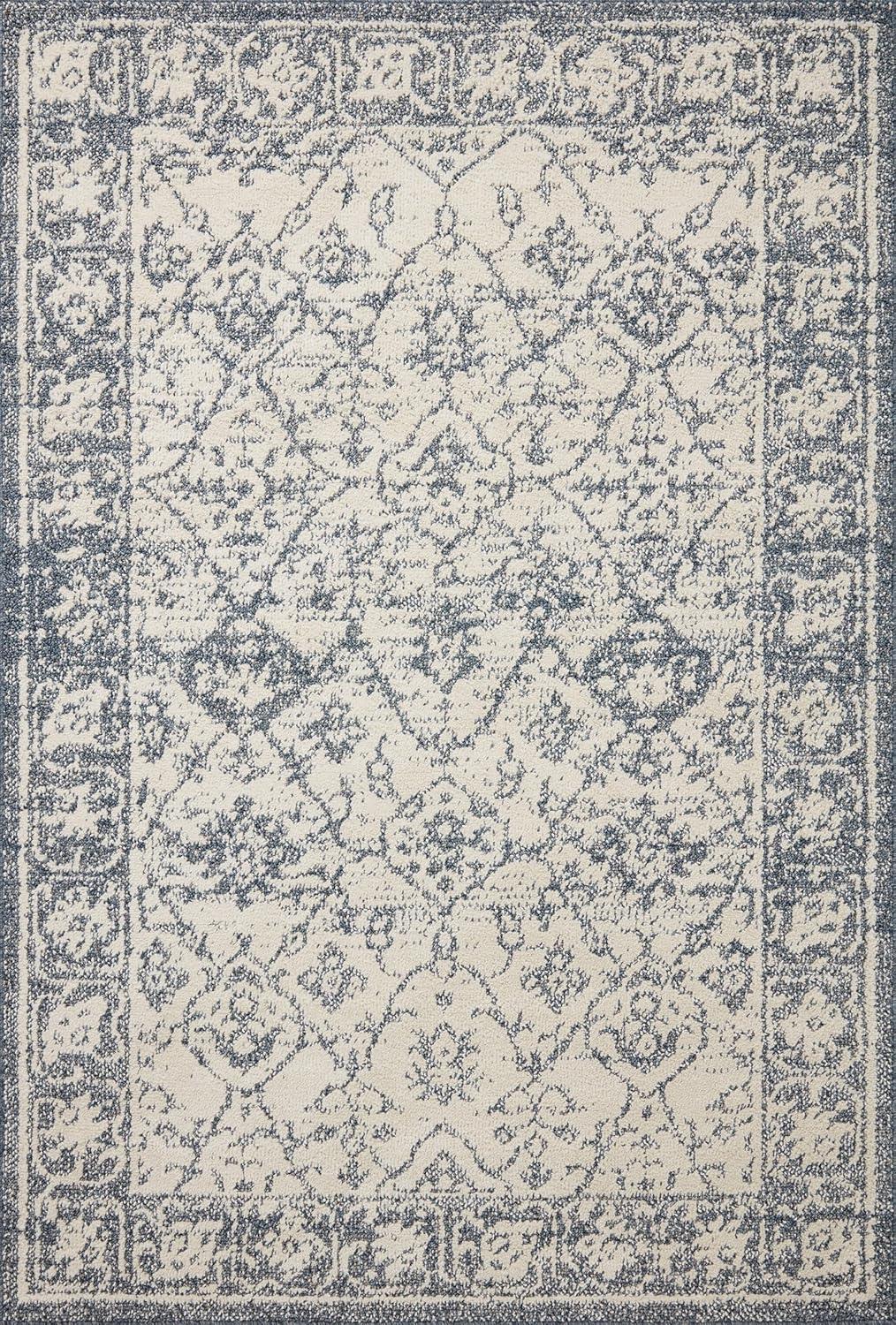 Magnolia Home by Joanna Gaines Gigi Ivory / Blue Area Rug