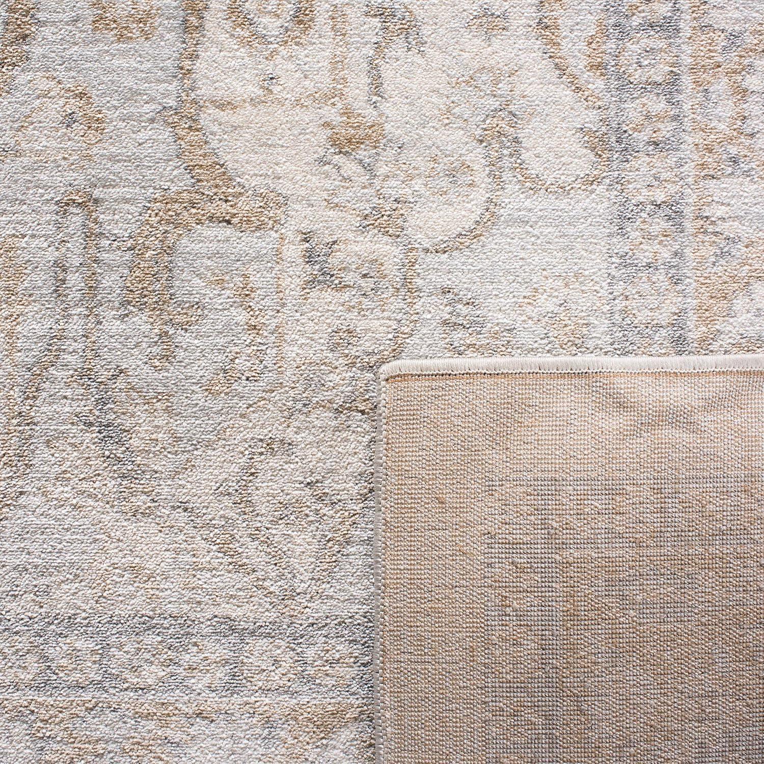 Isabella ISA936 Power Loomed Area Rug - Cream/Beige - 6'7"x6'7" - Safavieh