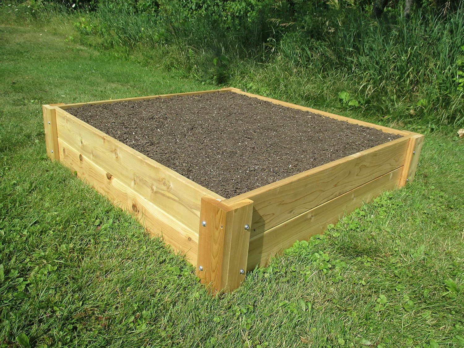 Smart Carts 4x4BedLG 4 x 4 Cedar Garden Raised Bed