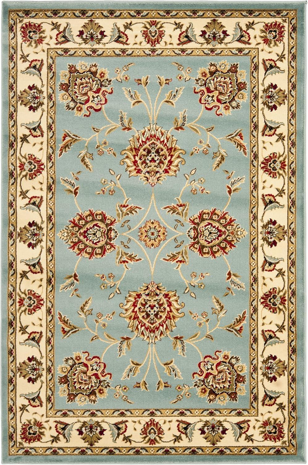 Lyndhurst LNH555 Power Loomed Area Rug - Blue/Ivory - 4'x6' - Safavieh.