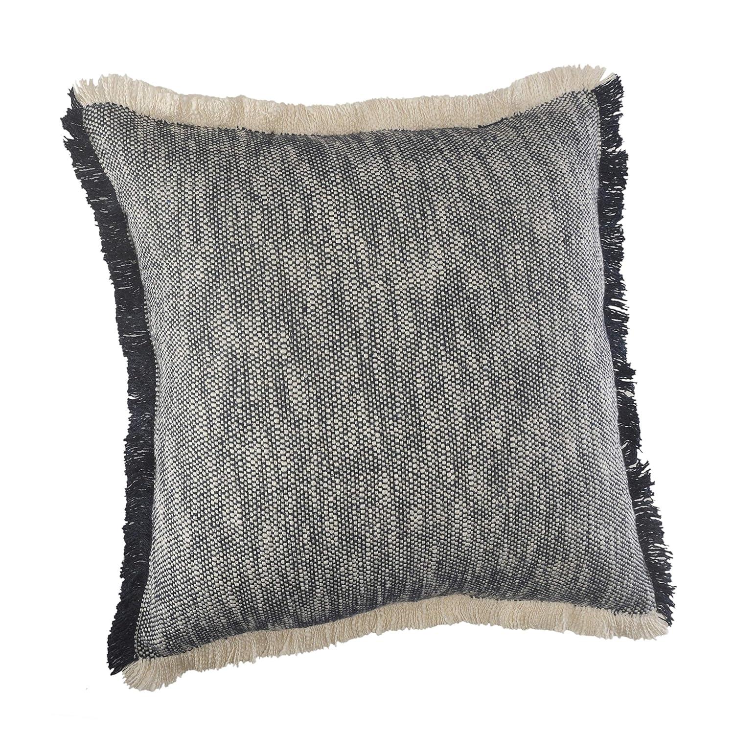 Rajani Home Jessei Fringed Cotton Throw Pillow