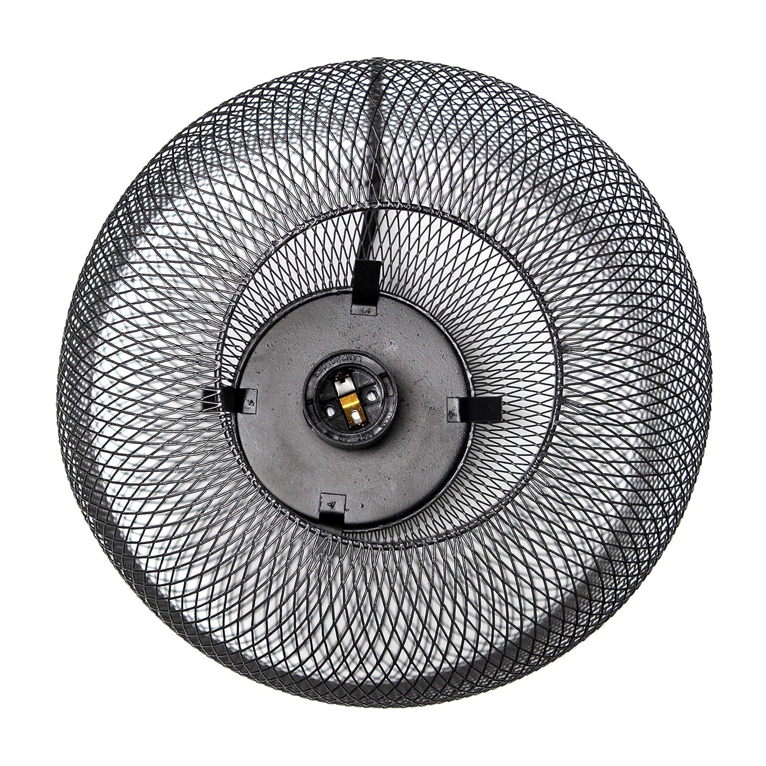 Metal Mesh Industrial Table Lamp Black - Simple Designs: ETL Listed, No Assembly Required