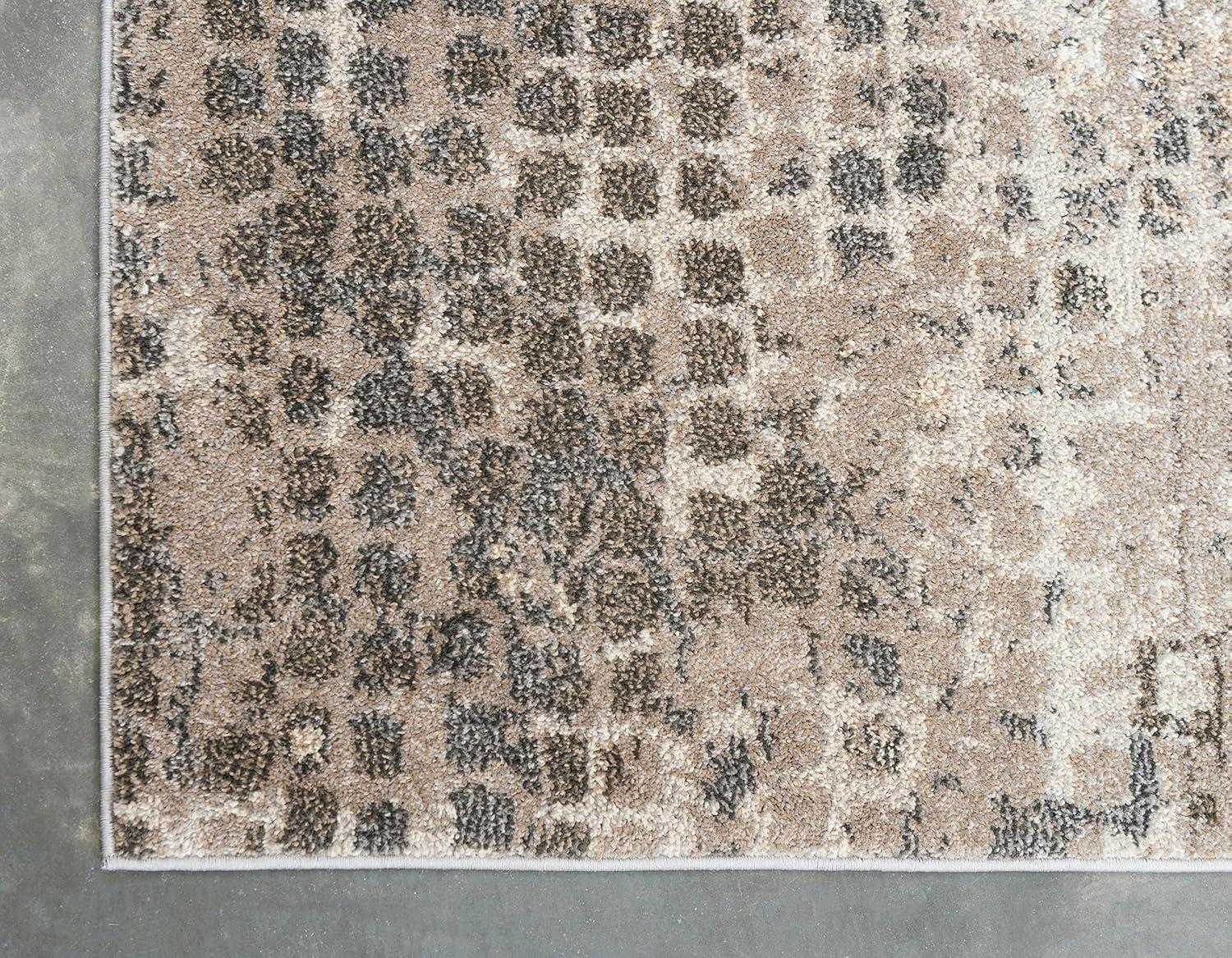 Unique Loom 5' 1 x 8' 0 Gray Chromatic Stormy Area Rug