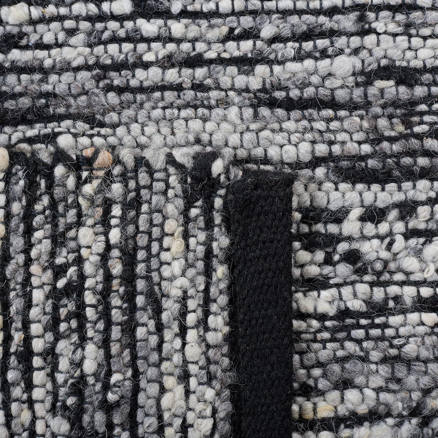 Natura NAT925 Flat Weave Indoor Area Rug - Black - 8'x10' - Safavieh