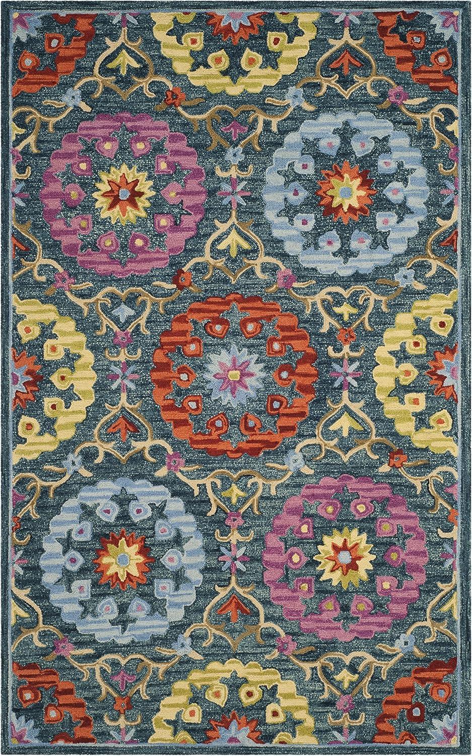 Suzani SZN328 Hand Hooked Indoor Area Rug  - Safavieh