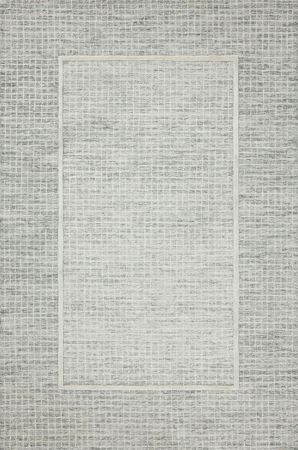 Mist and Ivory Hand-Tufted Wool Area Rug 3'-6" x 5'-6"