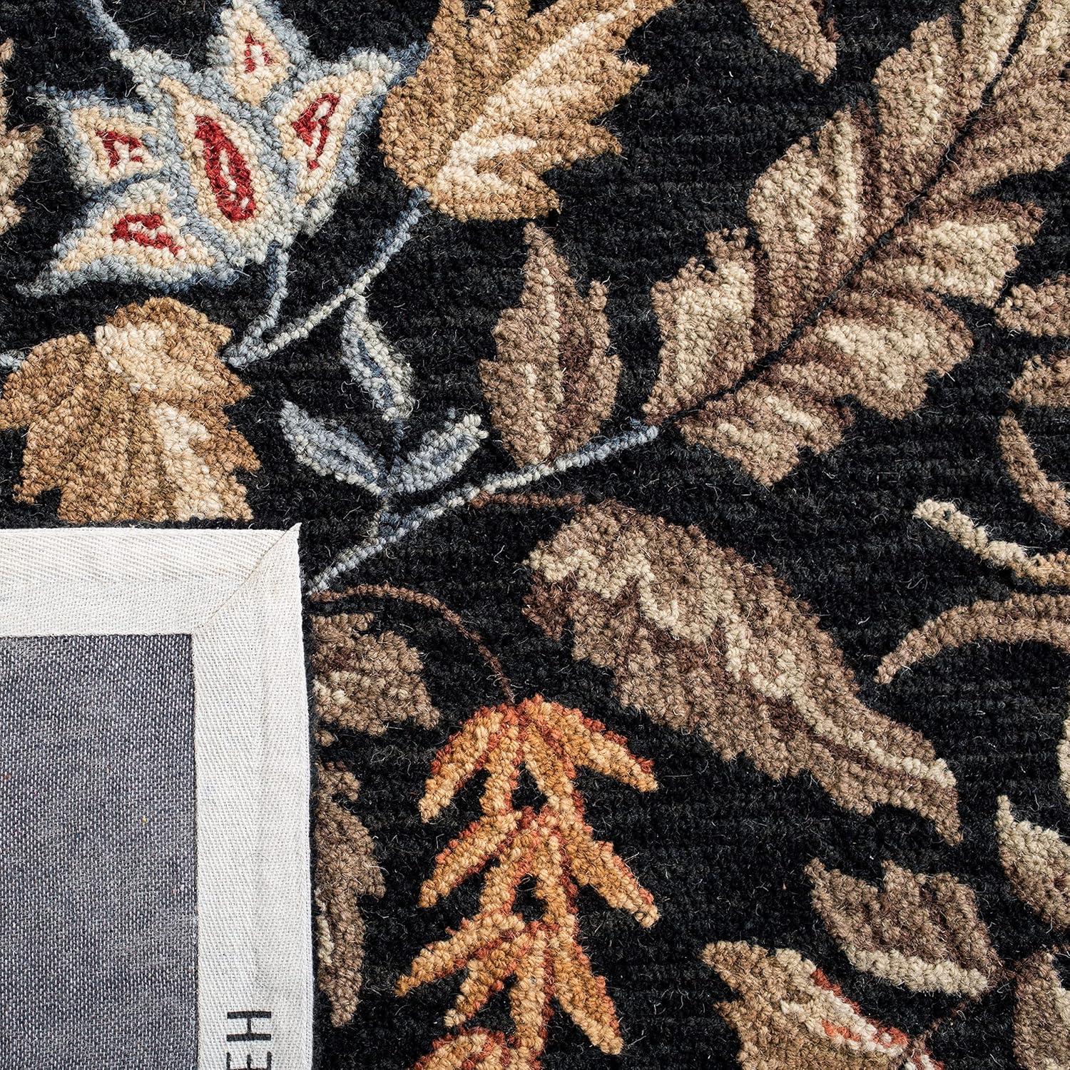 Chelsea HK141 Handmade Area Rug - 4'x4' - Black - Safavieh