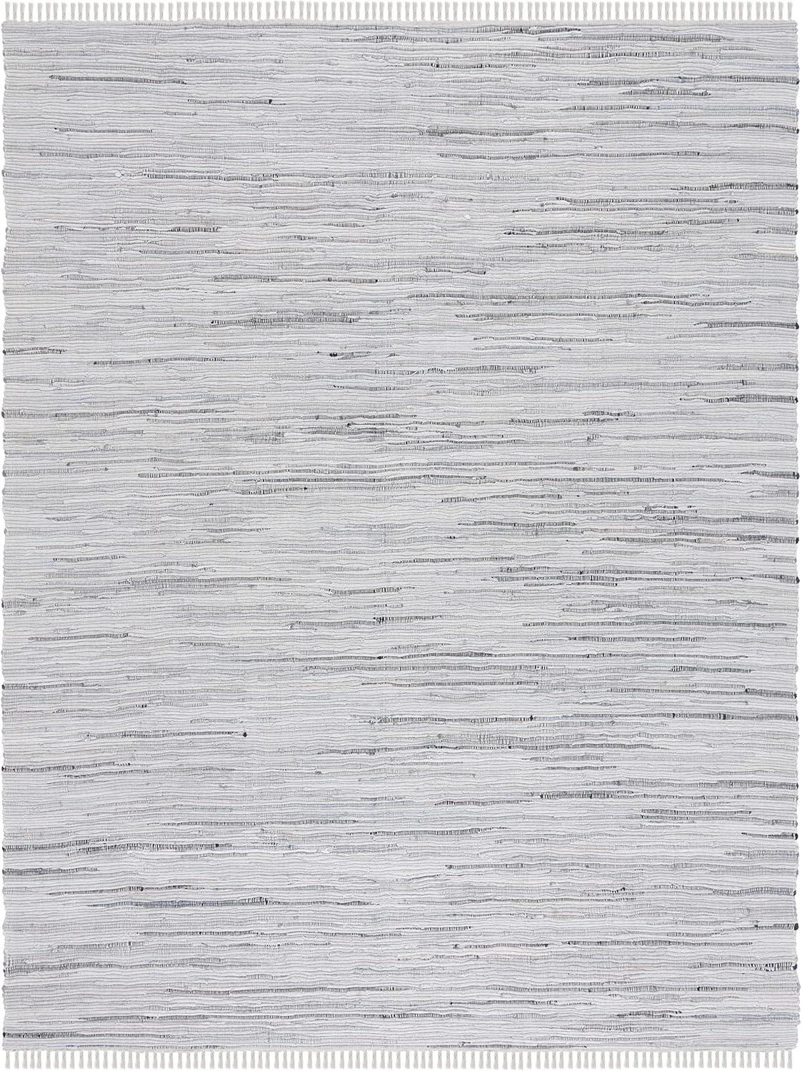 Rag Rug RAR121 Hand Woven Indoor Area Rug - Grey - 6'x9' - Safavieh.