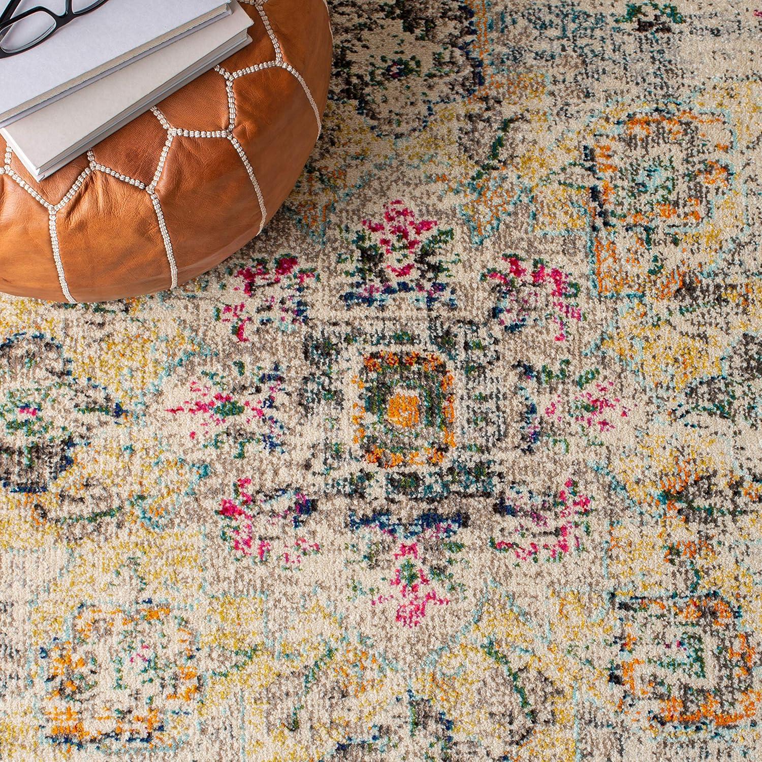 Madison MAD473 Power Loomed Indoor Area Rug - Grey/Gold - 9'x12' - Safavieh