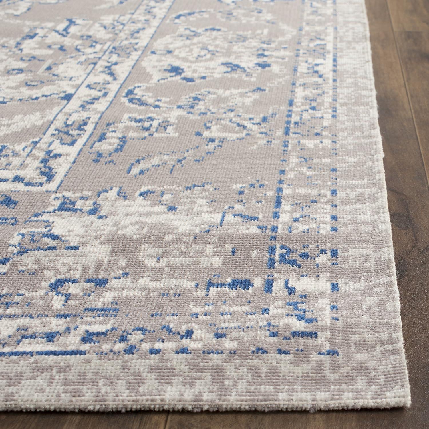 SAFAVIEH Patina Collection PTN316B Taupe / Blue Rug