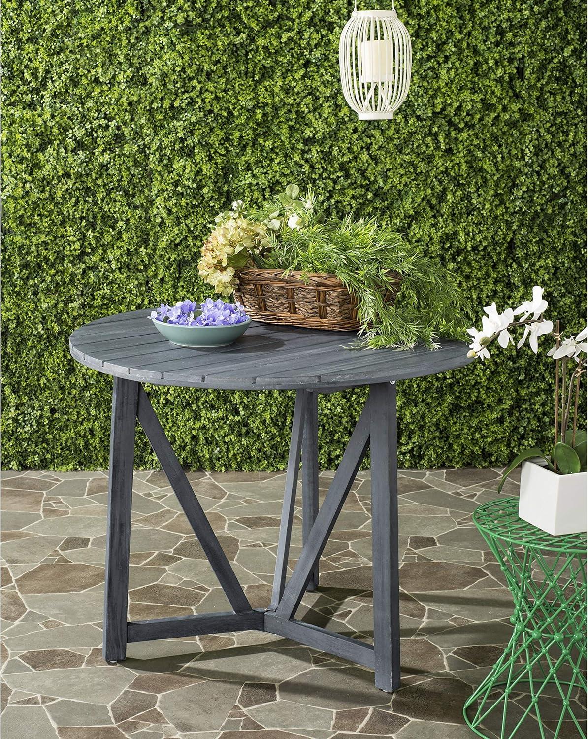 Cloverdale Round Table - Indoor/Outdoor - PAT6733 - Ash Grey - Safavieh