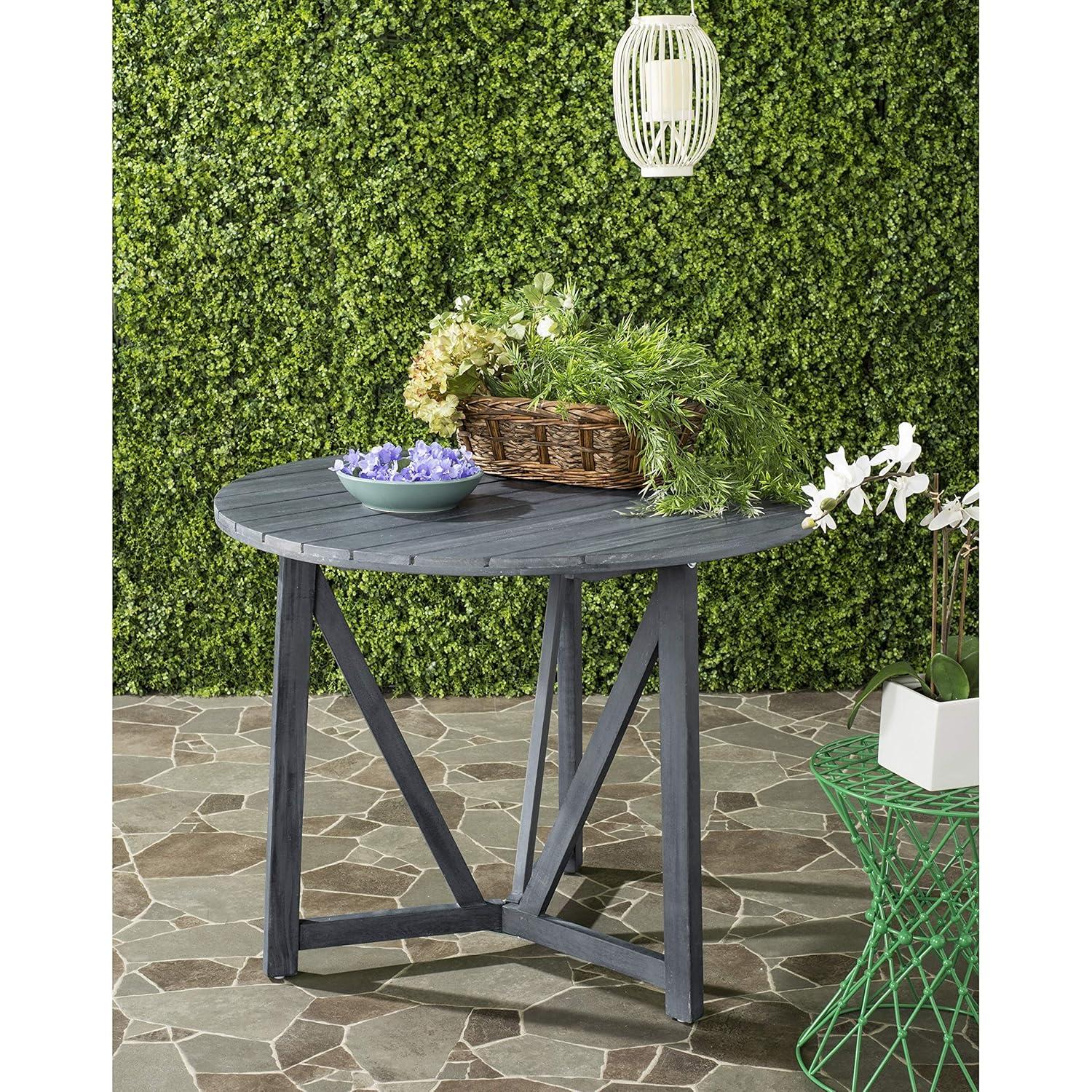 Cloverdale Round Table - Indoor/Outdoor - PAT6733 - Ash Grey - Safavieh