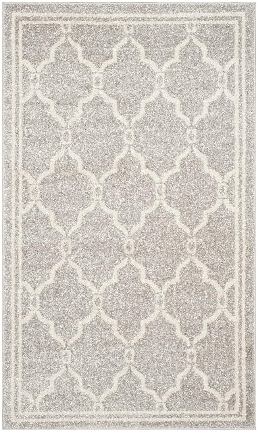 Amherst AMT414 Power Loomed Indoor Accent Rug - Light Grey/Ivory - 3'x5' - Safavieh