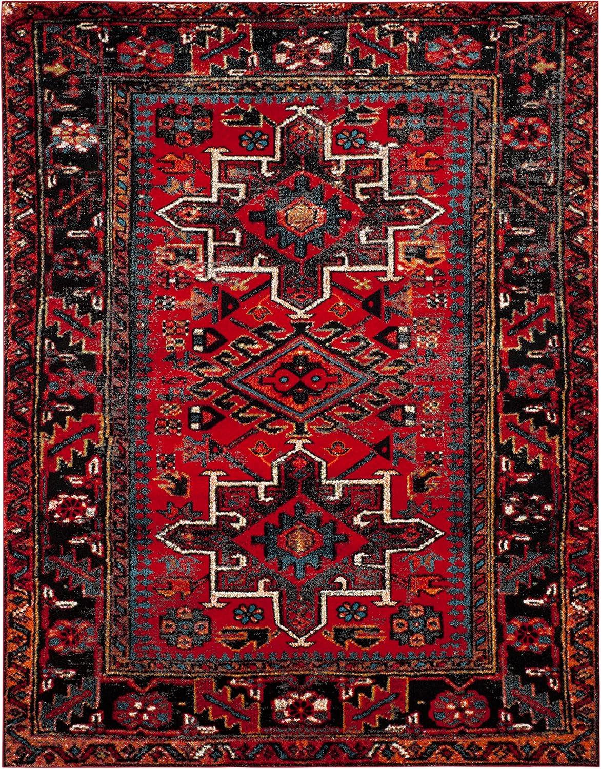 Corinth Vintage Red Persian 8' x 10' Easy-Care Area Rug