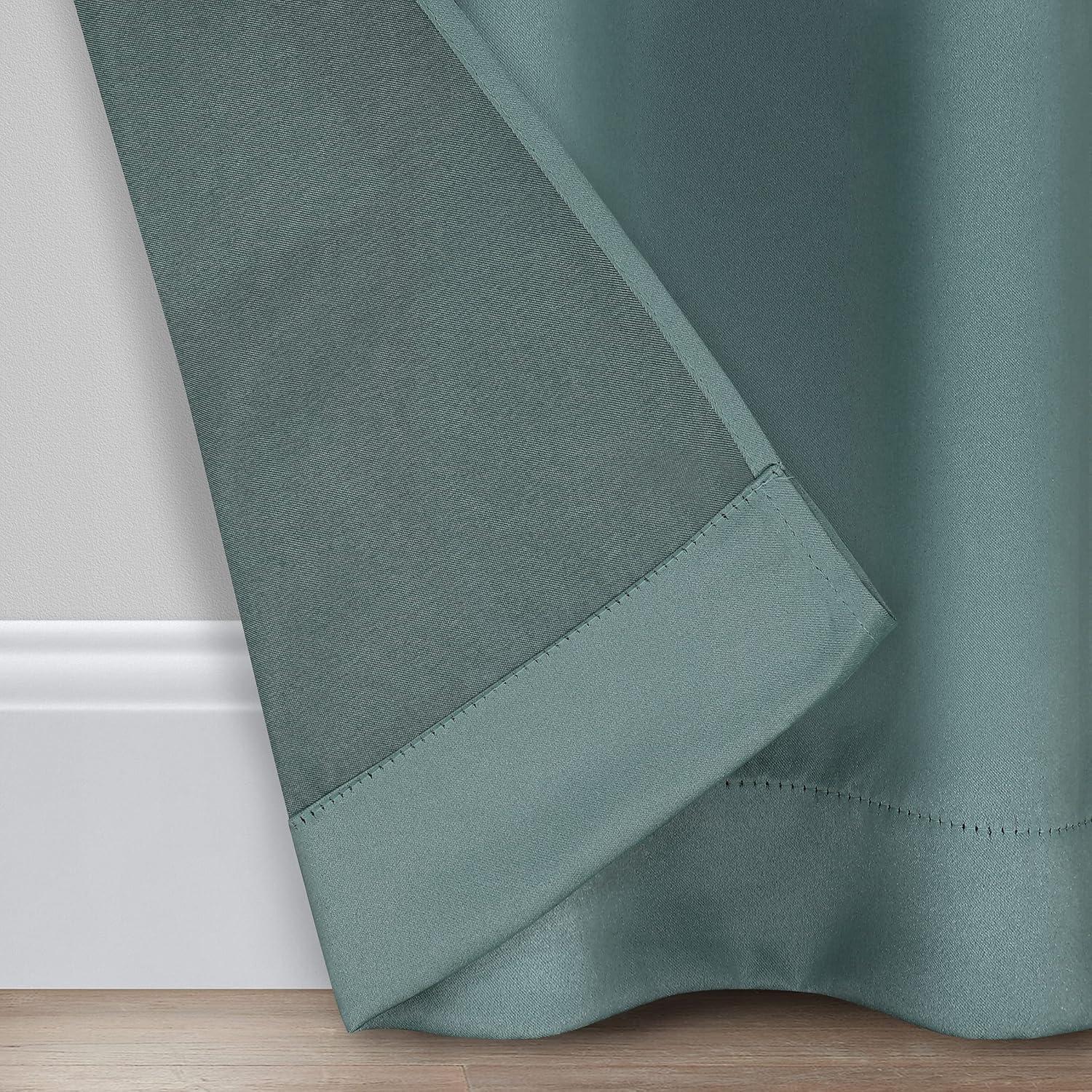 Eclipse Tricia Solid Curtain Panel, Room Darkening Rod Pocket Curtain Thermapanel (1 Panel)