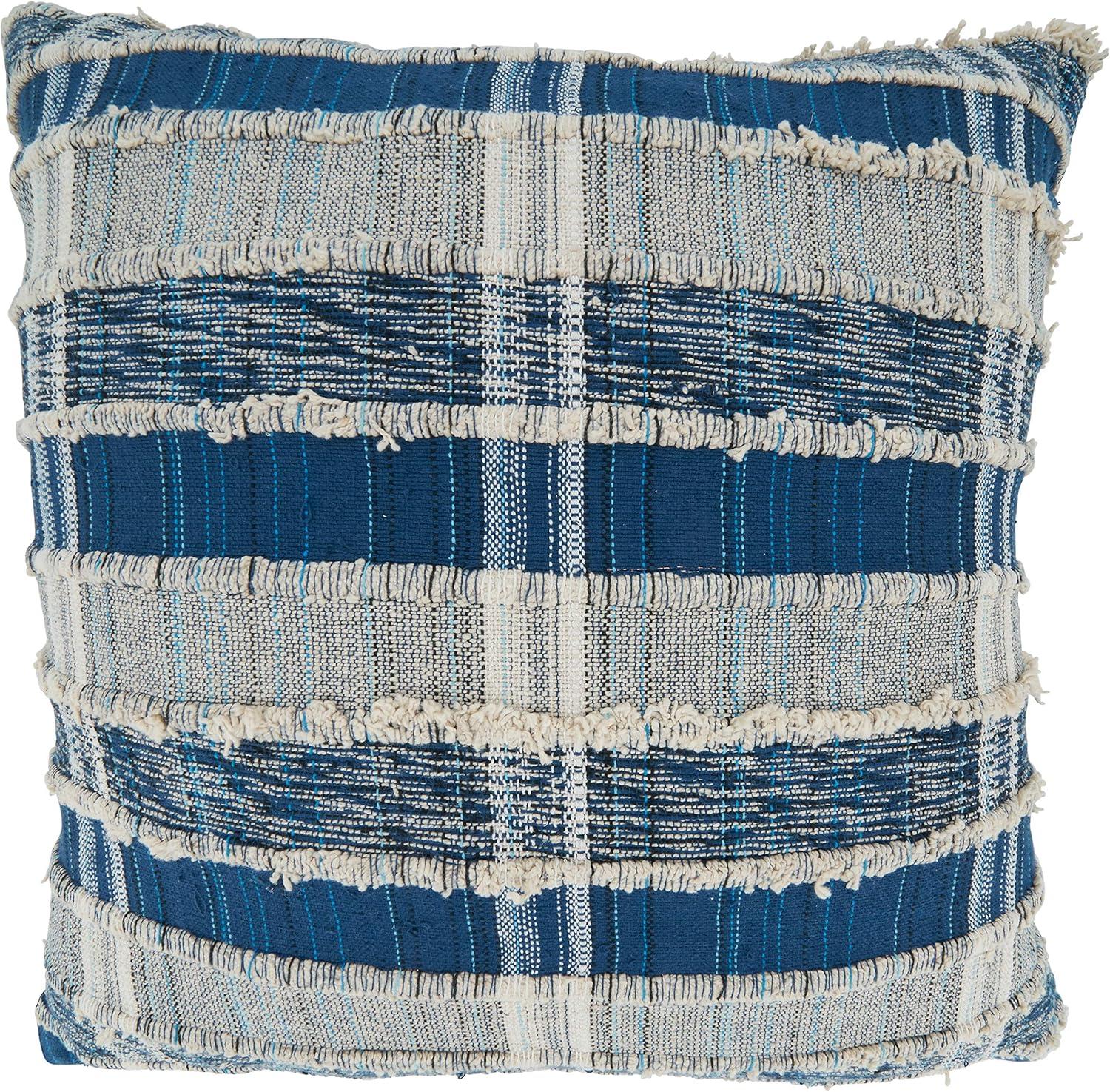 Saro Lifestyle Saro Lifestyle Striped Design Woven Cotton Pillow Cover