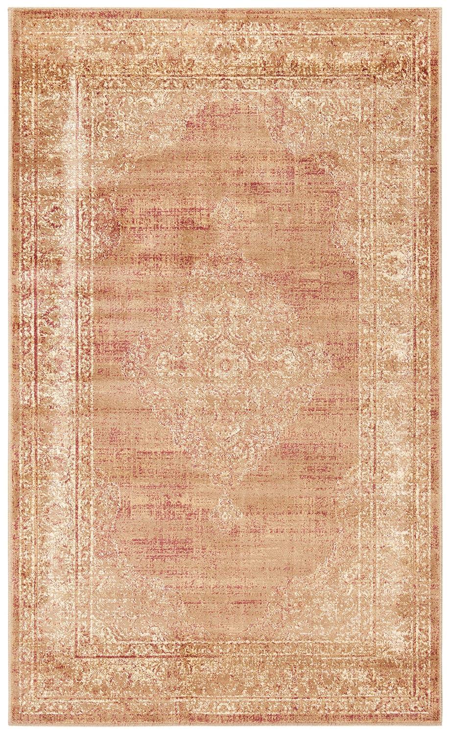 Vintage VTG112 Power Loomed Indoor Skid-Resistant Area Rug - Taupe - 4'x5'7" - Safavieh