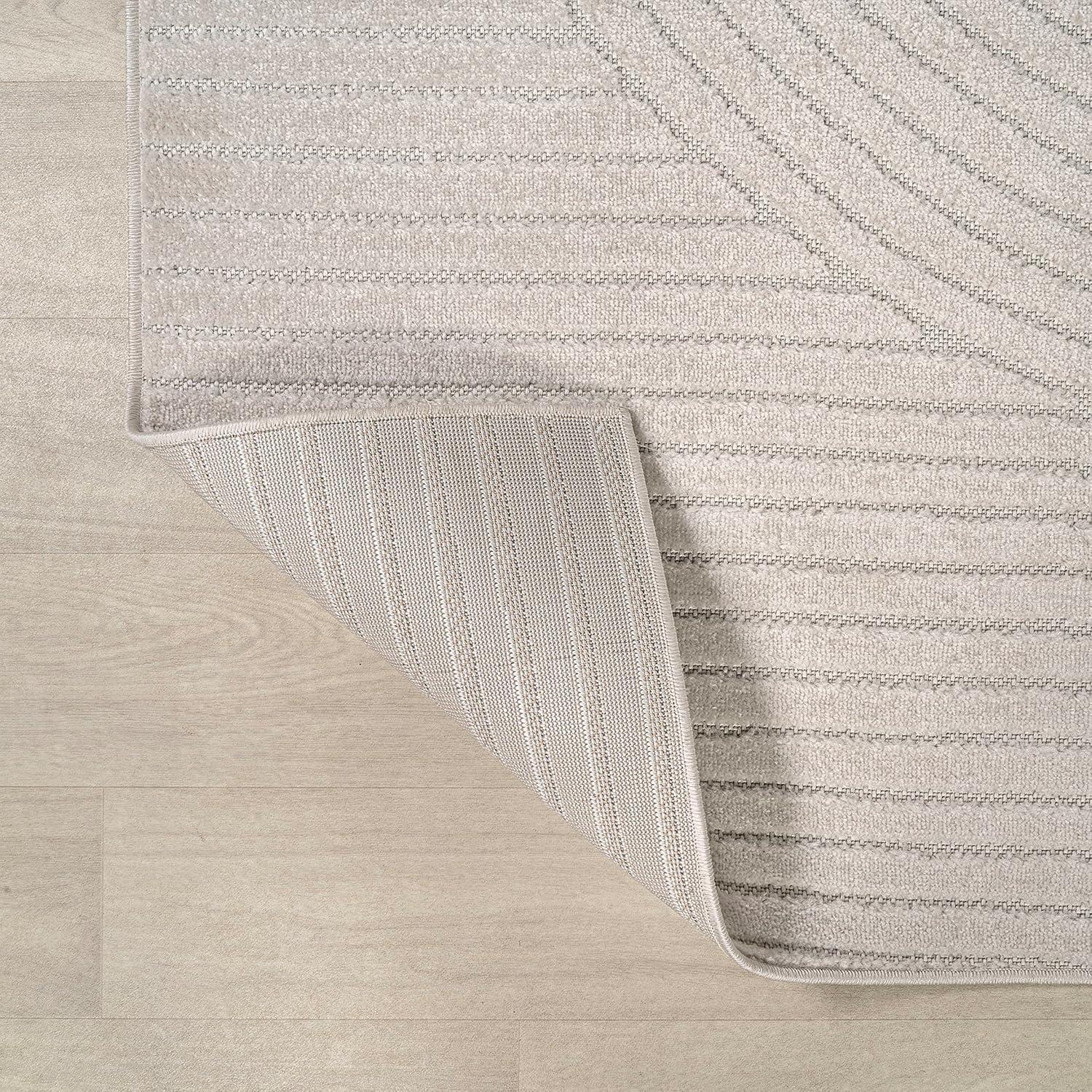 JONATHAN Y Skagen High-Low Minimalist Curve Geometric Indoor/Outdoor Area Rug