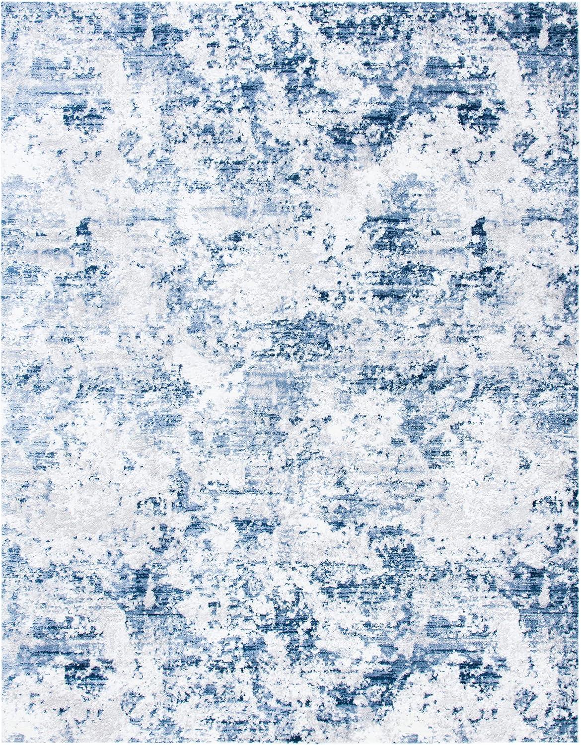 SAFAVIEH Amelia Alastar Abstract Area Rug, Navy/Grey, 11' x 15'