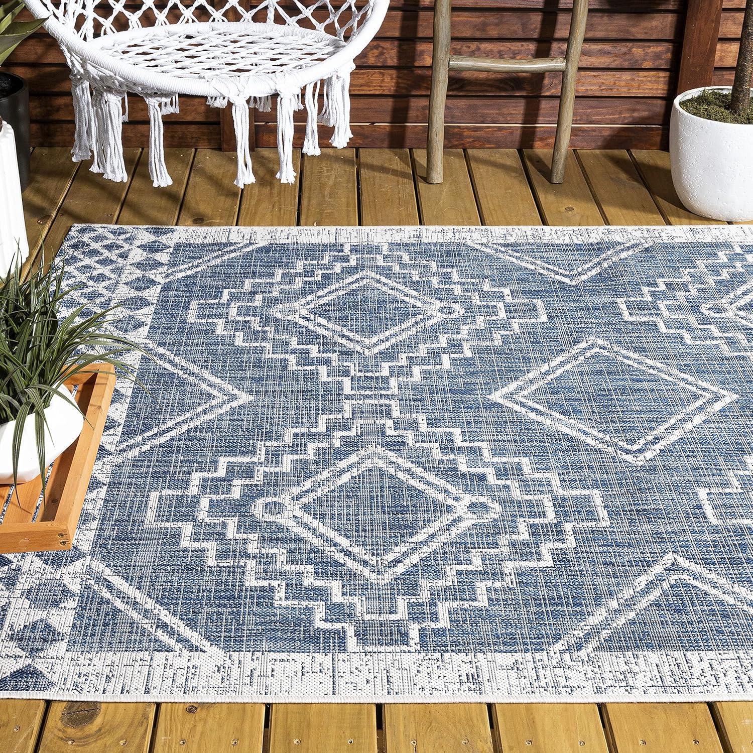 Marokko Diamond  Medallion Indoor/Outdoor Area Rug - JONATHAN Y