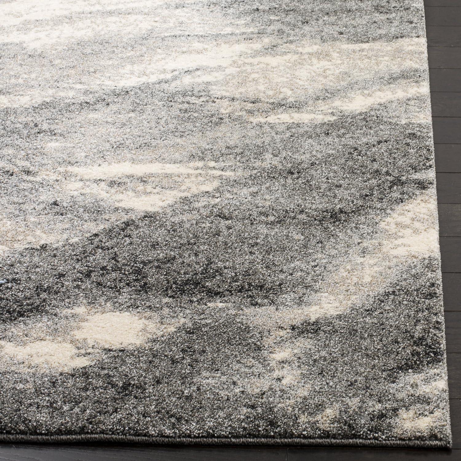 Retro RET2891 Power Loomed Indoor Area Rug - Grey/Ivory - 8'x8' - Safavieh.