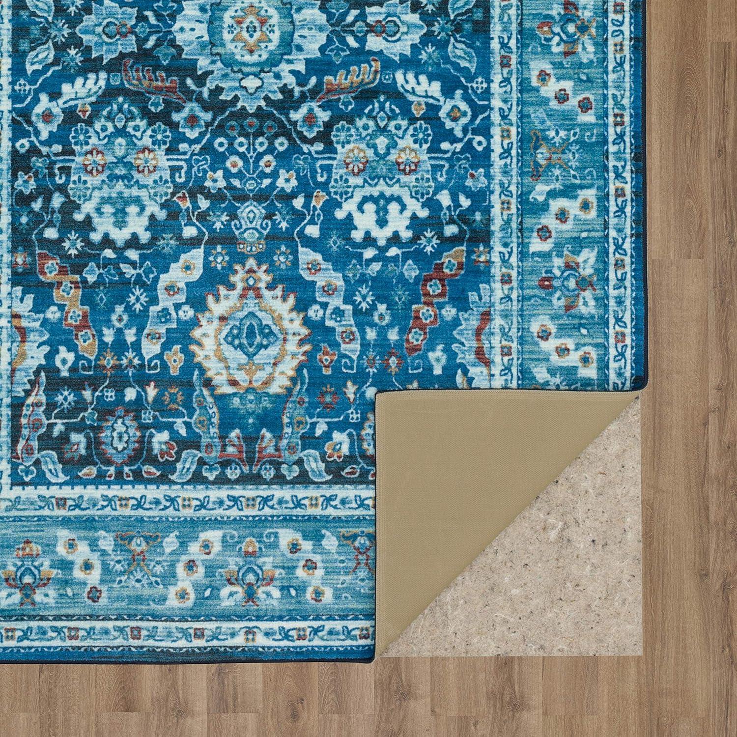 Mohawk Home Prismatic Marshall Denim Floral Ornamental (2' X 3') Accent Rug
