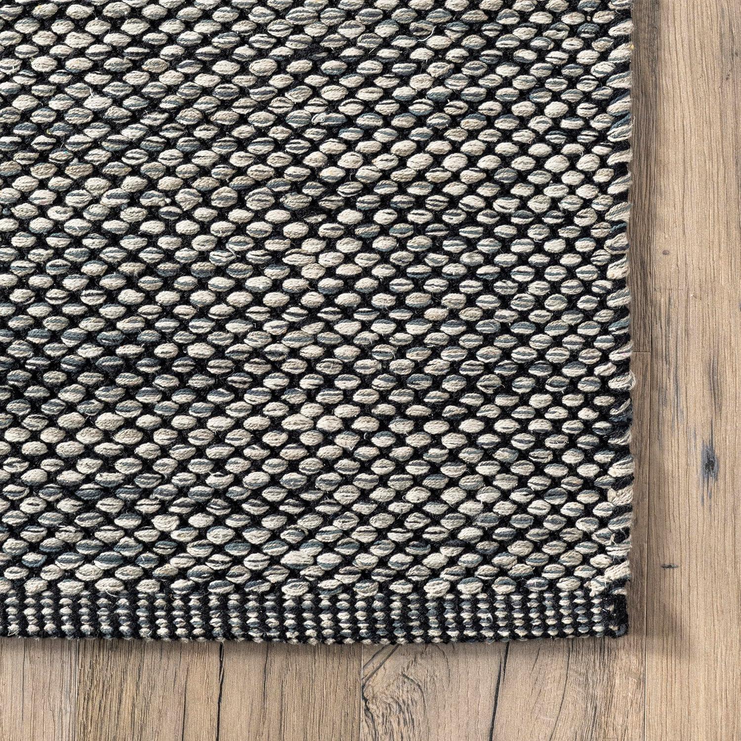 Nuloom Alessi Solid Farmhouse Cotton Kitchen Runner Indoor Area Rug - Hallway, Entryway, 2' 6" x 10', Gray